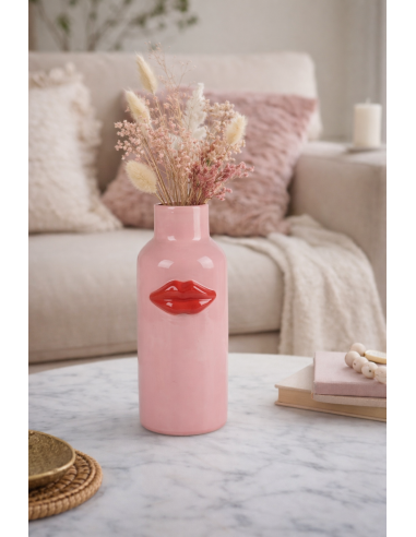 Vase décoratif “Lips” – Rose (Ø 11 x...