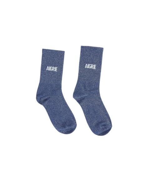 Chaussettes Aigrie Pailletées Bleues Taille Unique