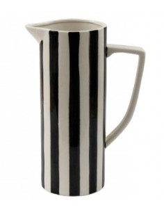 Vase Rayures Noir & Blanc 33 cm Design