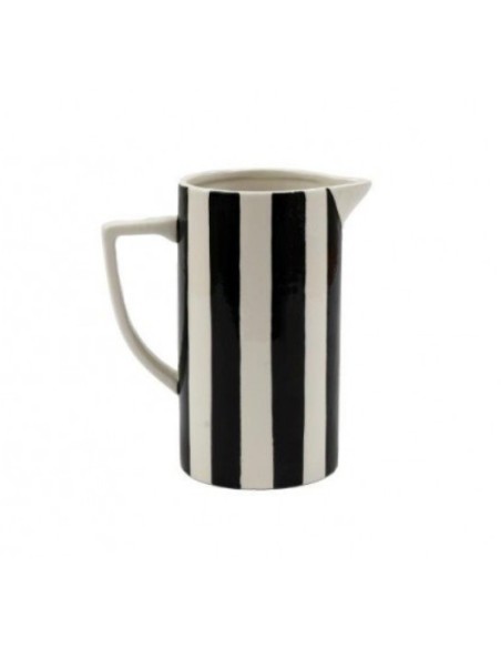 Vase Rayures Noir & Blanc 17 cm Design