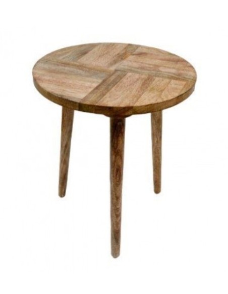 Guéridon Bois de Manguier 40x48 cm Marqueterie