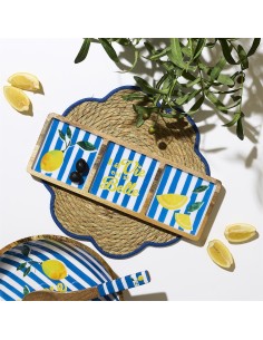 Planche Apéritif 3 Compartiments Dolce Vita Bleu 2