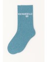 Chaussettes Marseille BB turquoise pailletées | Imaginées en France