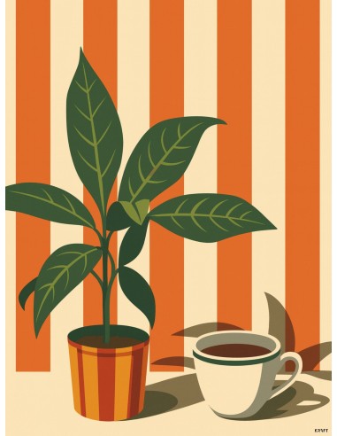 Affiche Kraft "Pause café"30x40 cm
