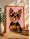 Affiche chien pop art Noa Bubble 30x40 cm | Déco moderne