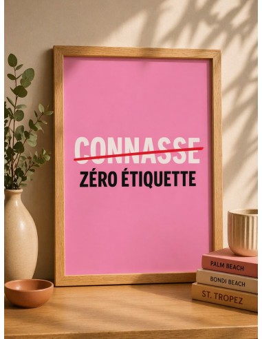 Affiche Zéro étiquette 30x40 cm fabriquée en France