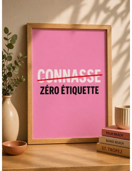 Affiche Zéro étiquette 30x40 cm fabriquée en France