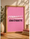 Affiche Zéro étiquette 30x40 cm fabriquée en France