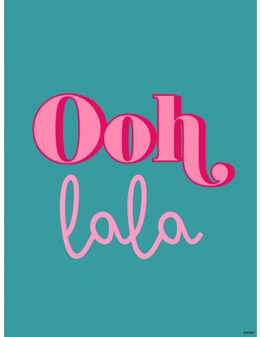 Affiche Oh là là typographique 30x40 cm fabriquée en France