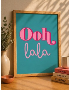 Affiche Oh là là typographique 30x40 cm fabriquée en France