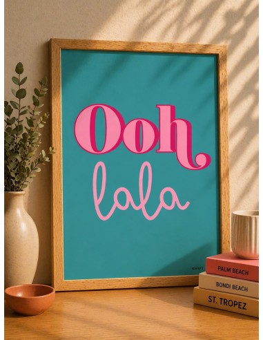 Affiche Oh là là typographique 30x40 cm fabriquée en France