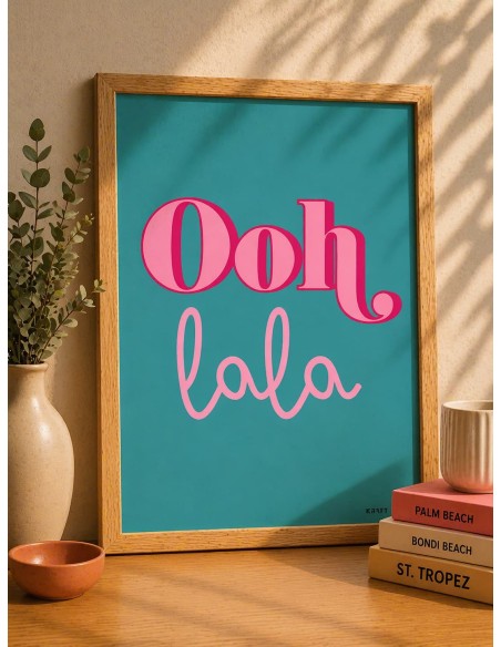 Affiche Oh là là typographique 30x40 cm fabriquée en France