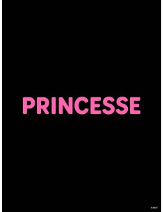 Affiche Princesse rose et noir 30x40 déco murale minimaliste France 2