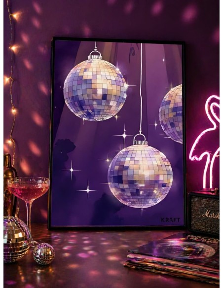 Affiche Disco – Poster déco 30x40 cm – Ambiance 70’s par KRAFT
