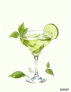 Affiche mojito 30x40 déco cuisine bar minimaliste 2