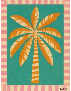 Affiche palmier tropical 30x40 déco été vintage 2