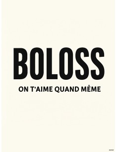 Affiche humour boloss 30x40 déco drôle minimaliste 2