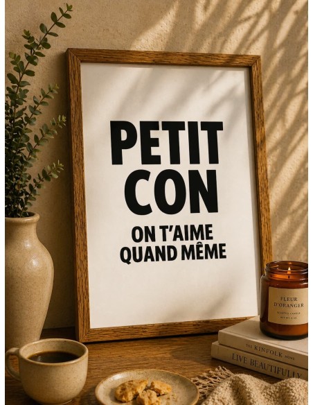 Affiche petit con humour cadeau original deco 30x40