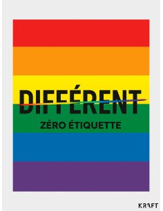 Affiche différent zero etiquette deco moderne inclusive 30x40 2
