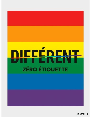 Affiche différent zero etiquette deco moderne inclusive 30x40