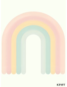 Affiche arc en ciel pastel deco murale minimaliste chambre enfant 30x40 2