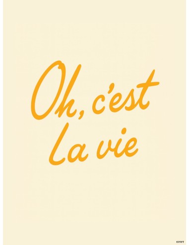 Affiche oh cest la vie deco murale minimaliste message positif 30x40