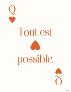 Affiche tout est possible deco murale minimaliste motivation 30x40 2