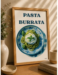 Affiche Pasta Burrata 30x40 – Déco cuisine italienne made in France