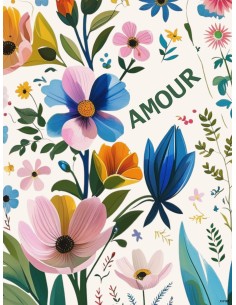 Affiche Amour Fleuri 30x40 – Déco florale made in France 2