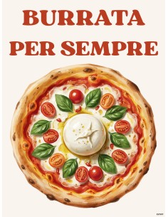 Affiche Burrata Per Sempre 30x40 – Déco cuisine italienne 2