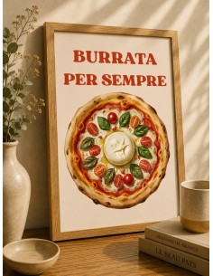Affiche Burrata Per Sempre 30x40 – Déco cuisine italienne