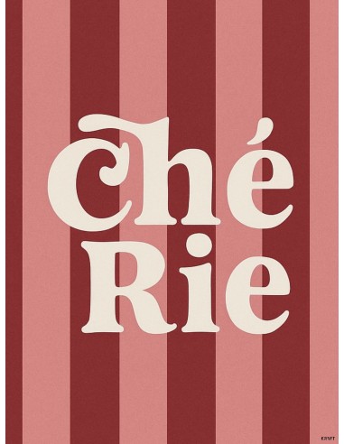 Affiche Chérie 30x40 – Déco rétro chic made in France