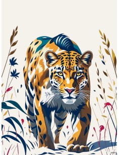 Affiche Léopard Sauvage 30x40 – Décoration animale moderne 2