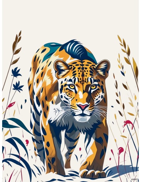 Affiche Léopard Sauvage 30x40 – Décoration animale moderne