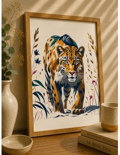 Affiche Léopard Sauvage 30x40 – Décoration animale moderne