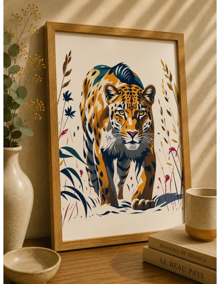 Affiche Léopard Sauvage 30x40 – Décoration animale moderne