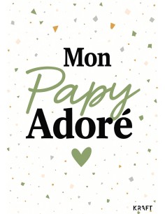 Carte “Mon Papy Adoré” avec enveloppe – Format 10x15 cm 2