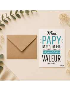 Carte Mon Papy ne vieillit pas – Carte humoristique avec enveloppe