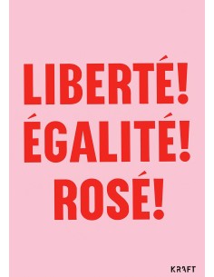 Carte Liberté Égalité Rosé avec enveloppe – Carte humour apéro 2