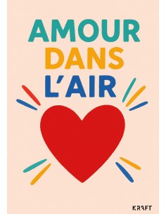 Carte Amour dans l’air 10x15 avec enveloppe kraft 2