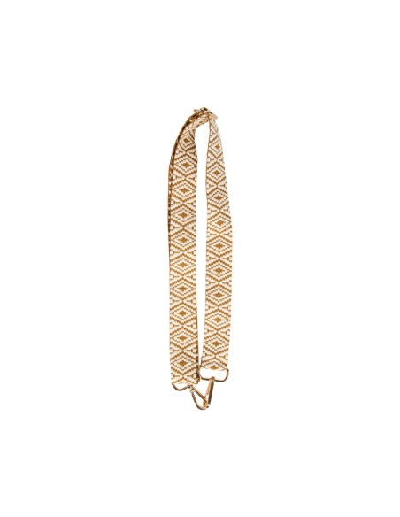 Sangle de sac beige et blanche ajustable – Bandoulière tendance