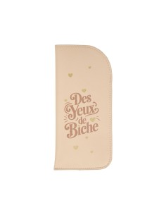 Étui à lunettes rose poudré Des Yeux de Biche – Étui élégant