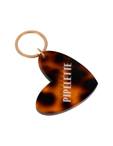 Porte-clés cœur léopard Pipelette – Accessoire tendance
