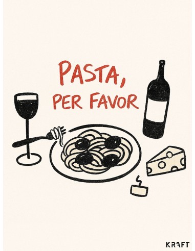 Affiche Pasta Per Favor 30x40 cm – Fabrication française