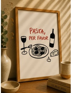 Affiche Pasta Per Favor 30x40 cm – Fabrication française