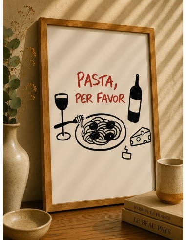 Affiche Pasta Per Favor 30x40 cm – Fabrication française