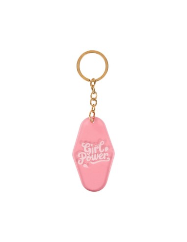 Porte-clés motel Girl Power rose rétro