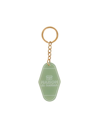 Porte-clés motel Maison du bonheur vert