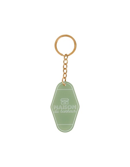 Porte-clés motel Maison du bonheur vert