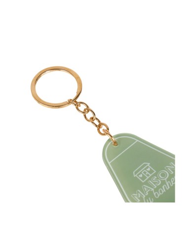 Porte-clés motel Maison du bonheur vert